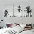 thumbnail image 3 of ONETECH Sylvie Coastal Coconut Palm Tree Beach BW Framed Canvas Wall Art by The Creative Bunch Studio,Coastal Beach-Inspired Home Décor 12''x16''X3 Panels, 3 of 4