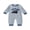Blue, variant on RUINIXCW Newborn Baby Boy Little Brother Outfit Infant Baby Boys Fall Winter Waffled Romper Clothes Stripe Letter Excavator Embroidery Long Sleeve Jumpsuit