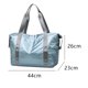 thumbnail image 2 of Bolsa deportiva para gimnasio para hombres y mujeres, bolsa de viaje expandible para el fin de semana, para la noche, con bolsillo húmedo, azul claro, 2 of 5