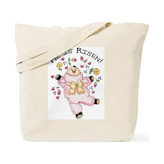 CafePress - He Is Risen! Lamb Tote Bag - Unisex Canvas Tote Bag, Beige, 1-Piece