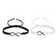 thumbnail image 4 of Guardurnaity tejida pulseras tejido trenzado ajustable exquisito Retro mujeres amistad parejas brazaletes joyería regalo Ropa, zapatos y accesorios Miscelánea Blanco, 4 of 6