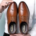thumbnail image 3 of Zapatos de cuero de verano para hombre, zapatos formales de cuero de talla grande para hombre, zapatos de hombre con punzón hueco, 3 of 5