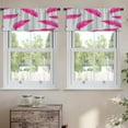 thumbnail image 2 of LALILO Kitchen Curtain Valance Flamingo Bird Feather Rod Pocket Window Curtain 52"x 18" Set of 2, 2 of 7