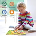 thumbnail image 2 of Rompecabezas de dinosaurios de madera para niños de 3 a 5 años, rompecabezas educativos de dinosaurios preescolares para niños y niñas, juguetes de aprendizaje de rompecabezas de piso para niños, 2 of 5