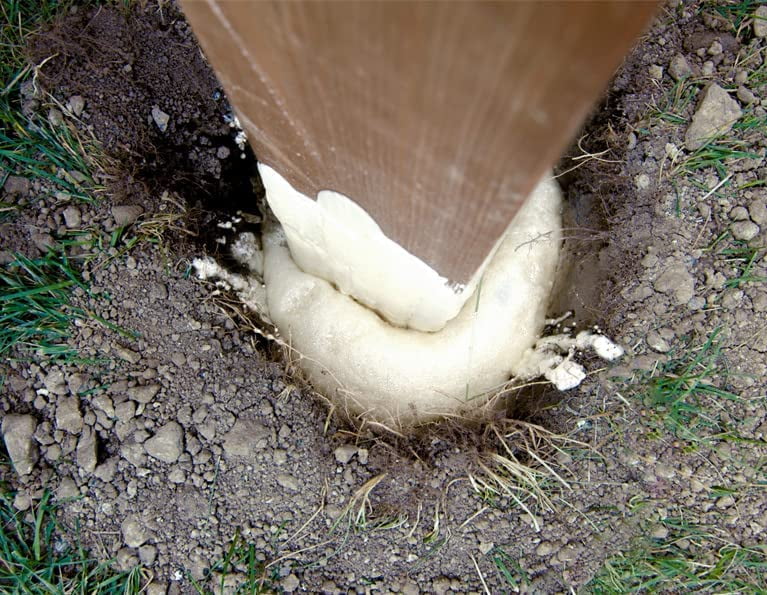 Fast 2K Deck Post Mix | Expanding Foam Concrete Alternative for Deck Post, Fence Post, Mailbox, & Playground Equipment Installs. Fast-Setting, Post Foam (1 Bag)