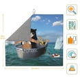 thumbnail image 2 of Goofa Dish Drying Mat Super Absorbent Drying Mat Large Dish Drying Mats for Kitchen Counter Easy Clean Dish Mat Kitchen Drying Mat 16" x 18" ( Two Brave Cats Are Floating On The Sea Iceberg ), 2 of 6