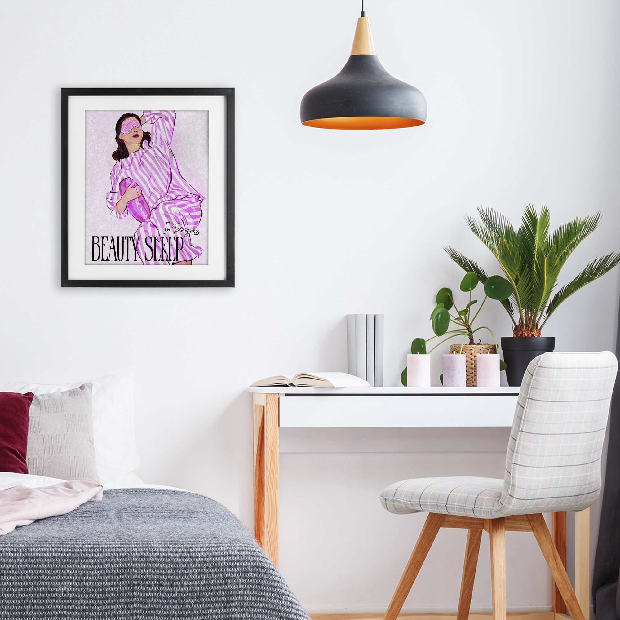 Stupell Industries Beauty Sleep In Progress Black Framed Print Under Glass, design by Ziwei Li