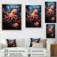 thumbnail image 4 of Designart "Coral Blue Octopus Dance" Animals Canvas Art Print, 4 of 5