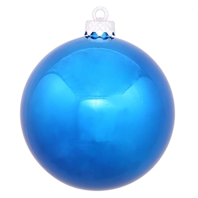 Adorno para árbol de Navidad Vickerman 34831-3, bola azul brillante
