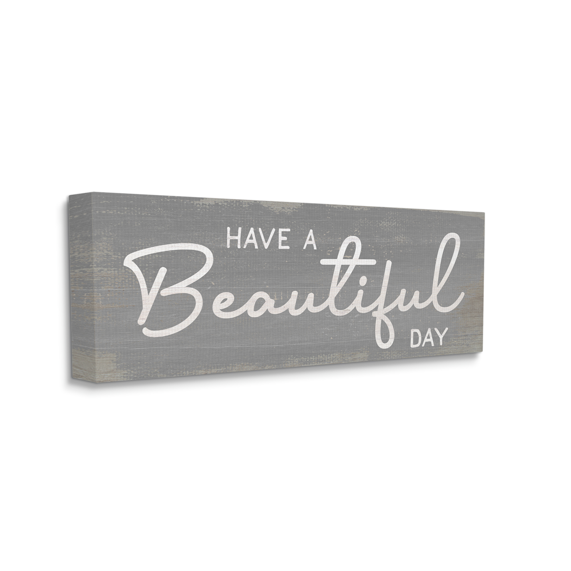 Stupell Industries Have a Beautiful Day Motivational Phrase Positive Attitude, 48 x 20, Design by Daphne Polselli
