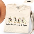 thumbnail image 5 of Just A Girl Who Loves Dr Pepper Shirt, Duck Soda Lover Tee, Retro Soft Drink Tee Funny Beverage Gift For Women, Trendy Fan Apparel, Trendy, 5 of 6