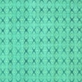 thumbnail image 1 of Ahgly Company Indoor Square Abstract Turquoise Blue Modern Area Rugs, 3' Square, 1 of 4