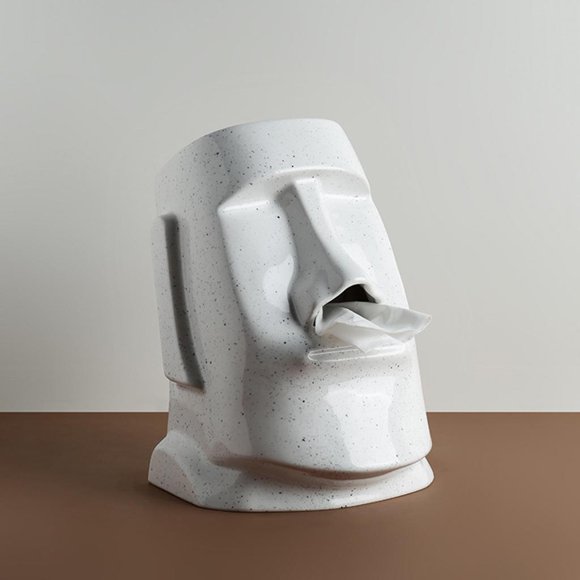 Funda para caja de pañuelos con estatua de Moai de Pascua perfecl Sostenedor del tejido