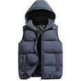 thumbnail image 1 of LAICAIW Men's Quilted Winter Vest Outdoor Removable Hooded Padded Puffer Vest, 1 of 6