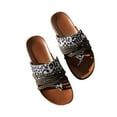 thumbnail image 2 of Mefallenssiah Women'S New foreign Trade Plus-Size Retro Strap Patchwork Color Clip toe Miter Beach Slippers, 2 of 7