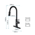 thumbnail image 4 of Cfowner Kitchen Faucet, Commercial Faucet with Pull Down Sprayer, Single Handle Sink Faucet, 360°Swivel Spout, 2 Modes, Matte Black, 4 of 7