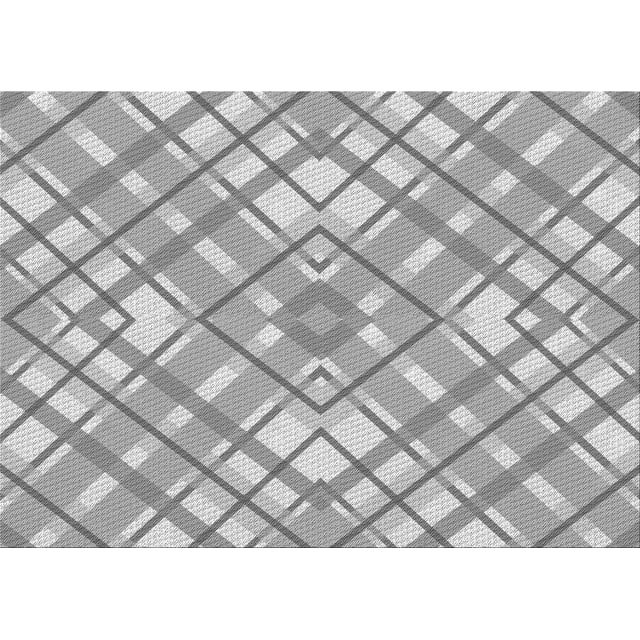Ahgly Company Machine Washable Indoor Rectangle Transitional Platinum Silver Gray Area Rugs, 5' x 7'
