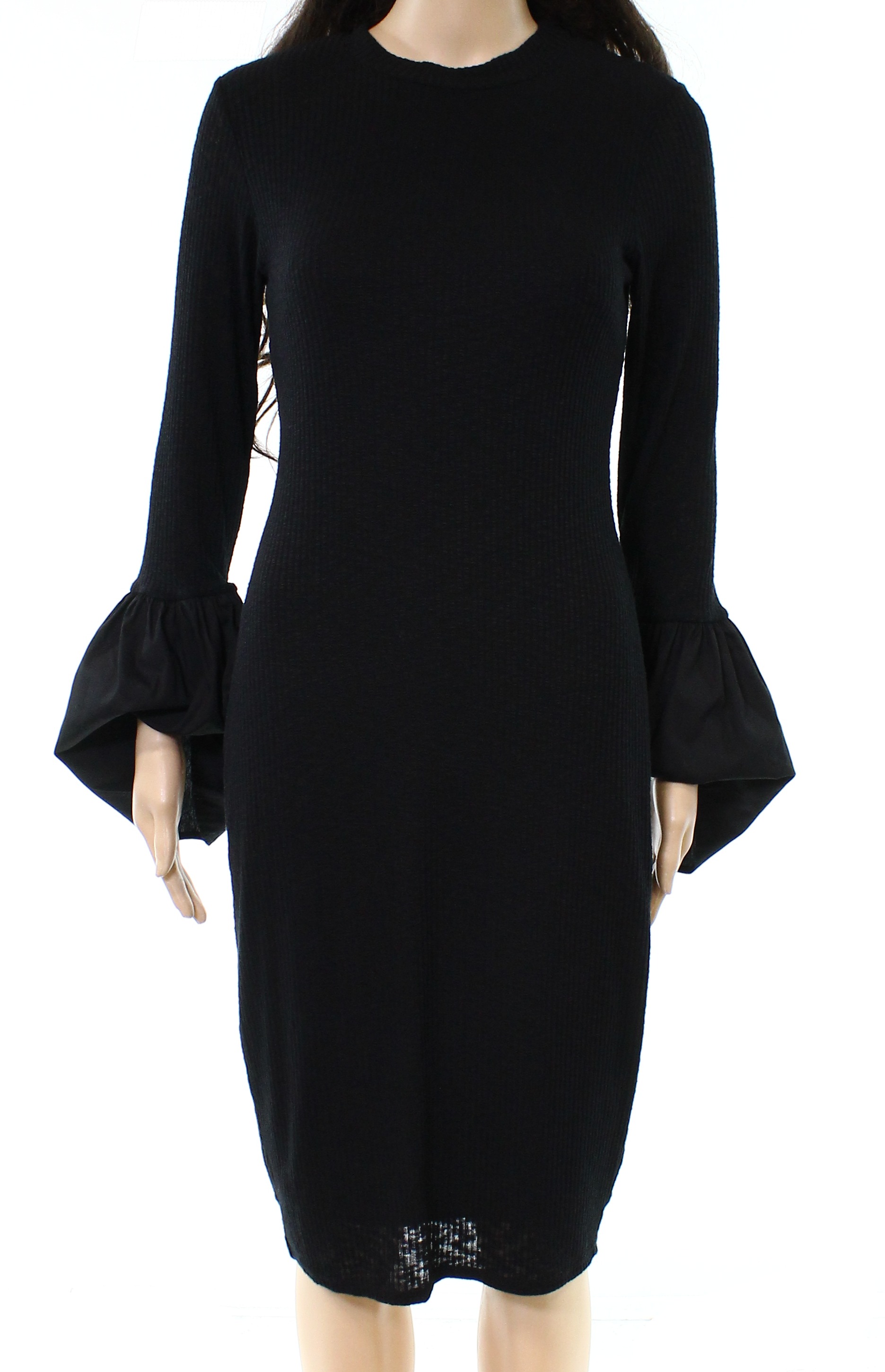 sweater dress with bell sleeves
