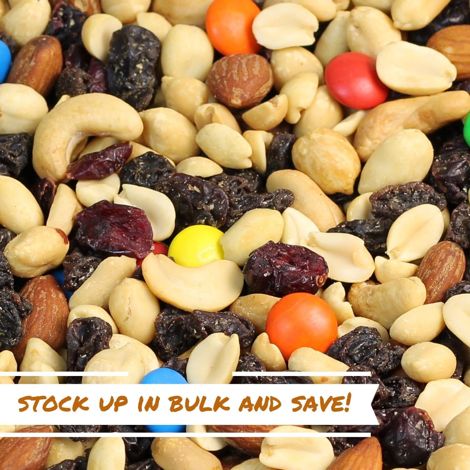 M&M's Classic Trail Mix by It's Delish, 3 lb Reusable Container  Gourmet Chocolate M and M Trail Mix with Dried Fruit and Nuts  Sweet and Salty Snack Mix  Kosher Dairy