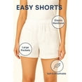 thumbnail image 2 of OHHSHEEN Women's Comfy Casual Lightweight Shorts - High-Waist Lounge Shorts with Pockets, Soft Summer Shorts with Elastic Waist, 2 of 5