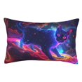 thumbnail image 1 of Balery Cosmic Cat Psychedelic Journey Funda de Cojín Estampada, Regalos para Mujeres, Regalos de Amor para Ella, Regalos para Novia o Esposa, Funda de Almohada-20"x30", 1 of 6