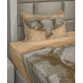 thumbnail image 2 of Ambesonne African Fitted & Top Sheet Set with Sham, Wild Retro s, Almond Grey, 2 of 4
