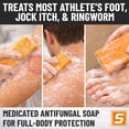 thumbnail image 3 of Solpri Shield 1% Clotrimazole Antifungal Soap Bar with Tea Tree Oil - Medicated Relief for Athletes Foot, Jock Itch, Ringworm - Foot Soap for Skin Fungus 4 oz (2-pack), 3 of 8