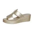 thumbnail image 1 of Mujeres Más Tamaño Vestidos de Verano Doble Correa Cuña Tacón Sandalias Casual Versátil Aumento de la Altura Zapatos Primavera, 1 of 9