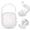 White, variant on Goowood Portable Pacifier Case Travel Pacifier Holder Binky Box Container Soother Storage Bag Accessory for Infants and Toddlers