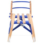 vidaXL 1 Piece Foldable Toboggan Sledge with Backrest 43.3 Plywood for Kids 3-14