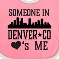 thumbnail image 4 of Inktastic Denver Colorado Someone Loves Me Skyline Boys or Girls Baby Bib, 4 of 4