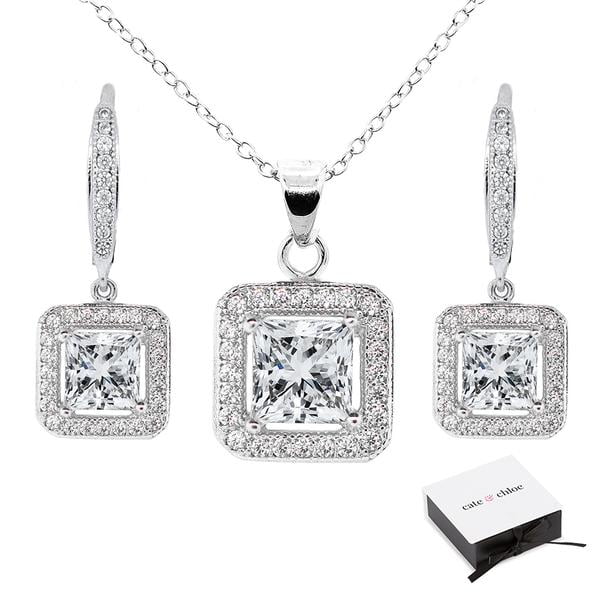 Cate \u0026 Chloe Ivy Jewelry Set, 18k White 