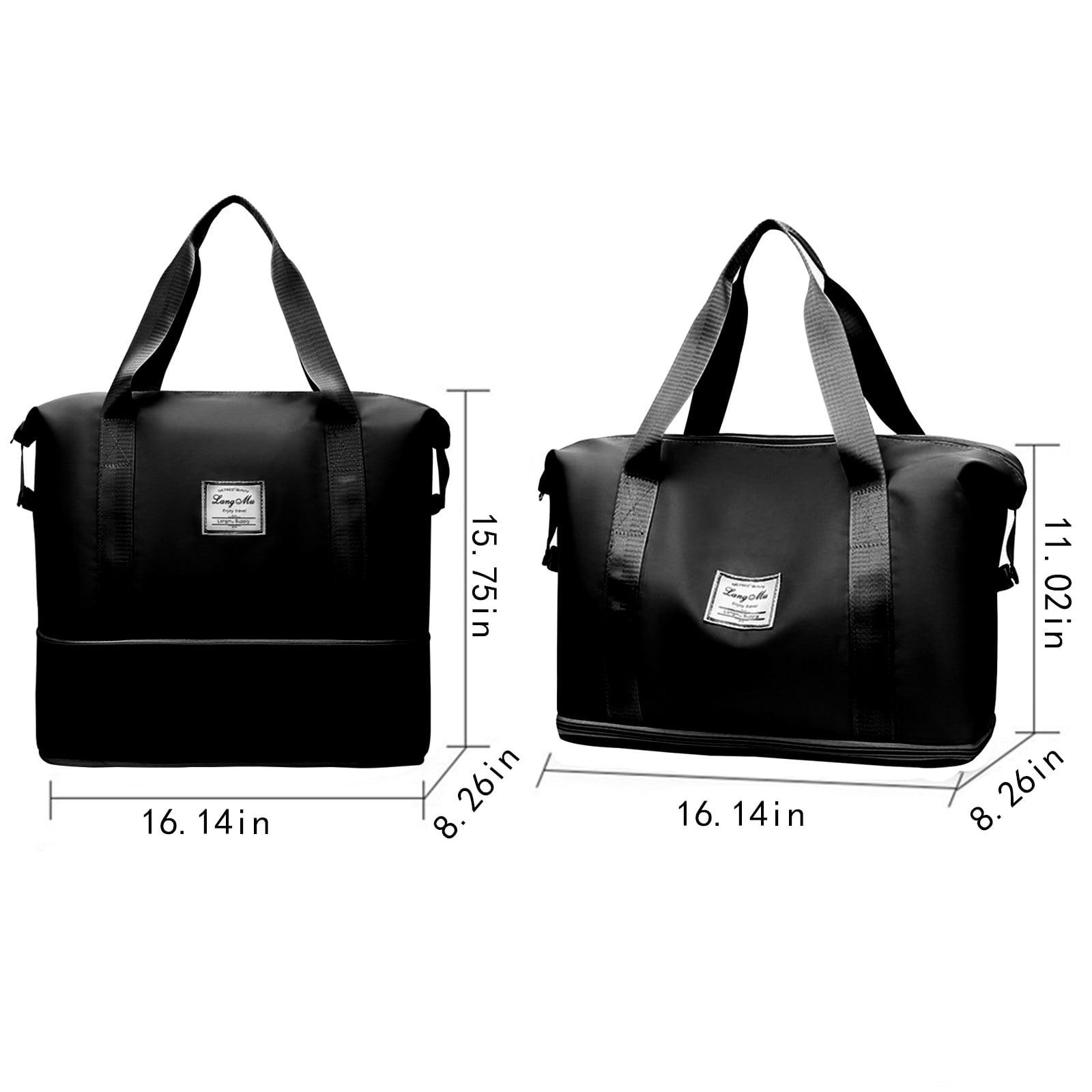 Sac de sport de voyage avec motif losanges pour homme et femme, grand