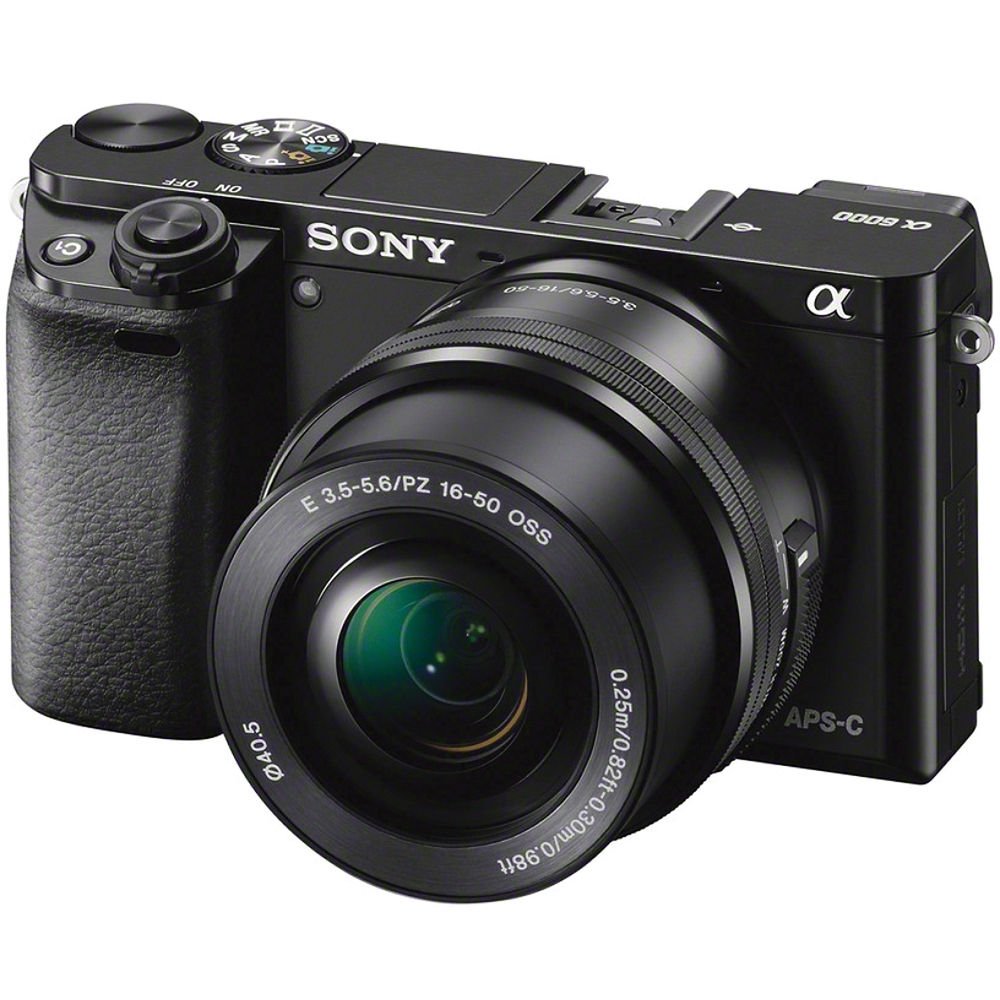 Sony Alpha a6000 Mirrorless Camera with 16-50mm Lens Black with Soft Bag, Additional Battery, 64GB Memory Card, Card Rea - image 3 of 5