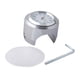 thumbnail image 5 of Reloj universal con de manillar de 7/8 "impermeable para ATV Dirt Bike Motocross (carcasa cromada) Blanco, 5 of 9