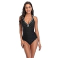 thumbnail image 4 of Traje de baño de una pieza para mujer con control de abdomen y cuello en V s202412247785, 4 of 5