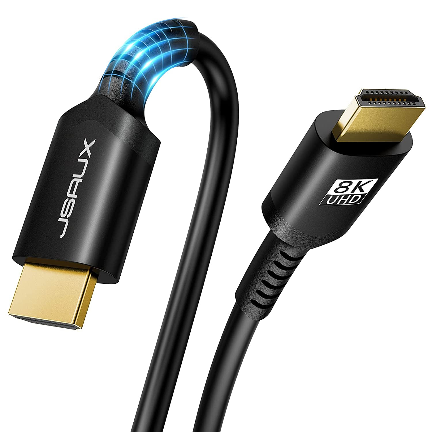 8K HDMI Cable 10ft, JSAUX 48Gbps Ultra High Speed Cord Support 4K@120Hz 8K@60Hz eARC HDR10+ HDCP 2.2&2.3 DTS:X 3D Dolby Compatible with 8K Gaming PS4 Pro PS5 TV Projektor Blu-ray -