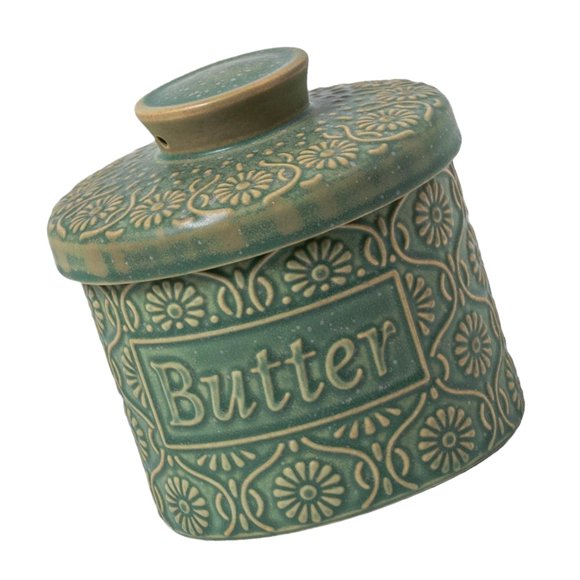 QualitChoice Butter Keeper French Butter Crocks Versatile Jar For Storing Soft Spreadable