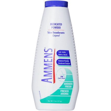 Ammens Powder Shower Fresh Talc Free 11 oz (Pack of 6)