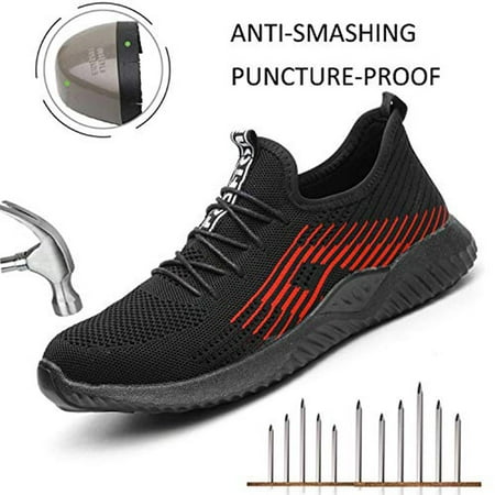 

Duretiony Unisex Safety Work Shoes Lightweight Industries Steel Toe Puncture Proof Sneakers New