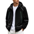 thumbnail image 2 of Bxsruta Mens Windbreaker Lightweight Hooded Full Zip Athletic Jacket Casual Outdoor Coat, 2 of 6