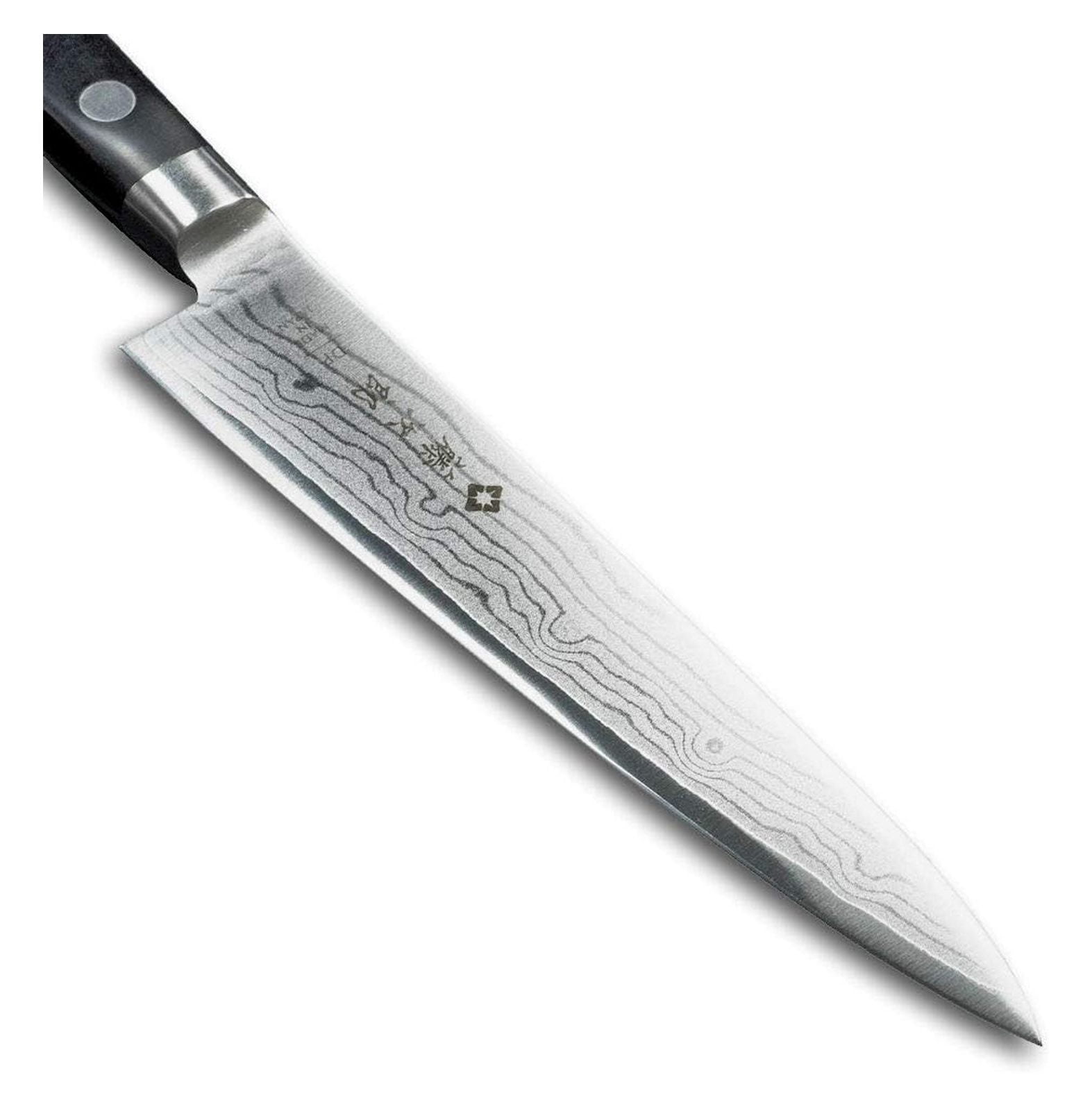 DP Damascus Utility Knife 6 Inch - Japanese VG-10 Steel, 37 Layer Damascus, Micarta Handle - Kitchen Knife for Fruits, Vegetables & Precision Cutting
