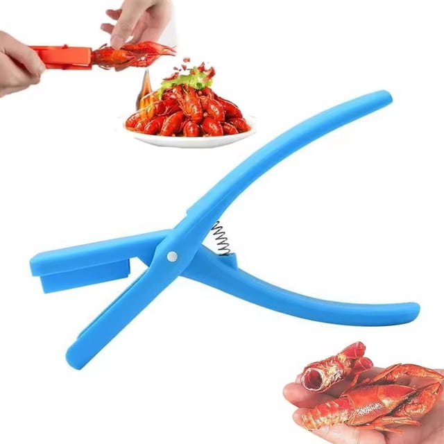 Crustacean Peeling Tool with Spring Mechanism, Effortless Shell Removal for Shrimp and Prawns, Compact 3.5 Inch Wide Food-Grade Kitchen Essential(Red,1pcs)
