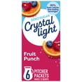 thumbnail image 3 of (12 pack) Crystal Light Drink Mix, 6 Pitcher Packets, for Flavorful Hydration and Shareable Refreshment, Fruit Punch artificial flavor Zero Sugar, Low Calorie, 2.04 oz, 3 of 17