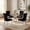 47"Table*4 Black Velvet Chairs Silver Leg, variant on Sumdeal 47" Modern Round Clear Glass Dining Table Set for 4, Chrome Silver Table & 4 Black Velvet Dining Chairs with Brushed Silver Legs