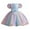 z-Sky Blue536205, variant on Girls Kids Easter Bunny Print Tulle Dress Crewneck Bow Belt Princess Dress For Spring Summer Daily Party Wear Pink 6-9 Months
