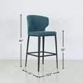 thumbnail image 2 of Cabo Contract Grade Upholstered Wingback Bar Stool (26-inch/ 29-inch), 2 of 5