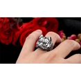 thumbnail image 3 of PAURO Men's Stainless Steel Dog Head Ring Bully Pitbull Design Animal Jewelry Size 10, 3 of 5