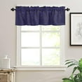thumbnail image 3 of Curtain Valances for Windows, Halloween A Group of Bat Blue Rod Pocket Valance Window Treatments Short Curtains for Kitchen Bathroom Living Room 54 x 18 Inches, 1 Panel, 3 of 6
