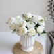 thumbnail image 2 of Ramo de flores artificiales, hortensias, peonías, bayas, arreglo floral sintético de 5 cabezas para centros de mesa de bodas y decoración del hogar, 2 of 6